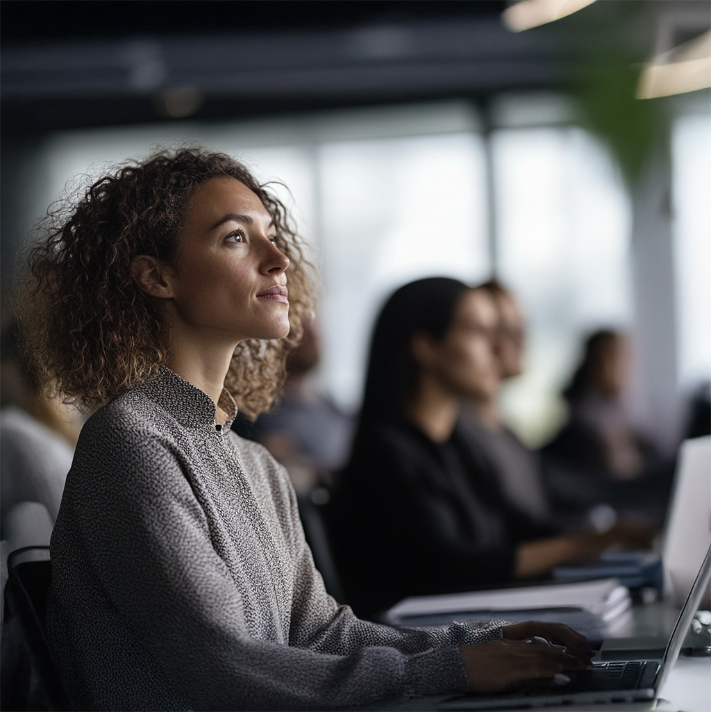 Government employees engaged in a virtual setting