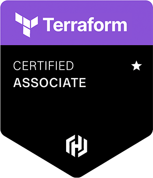 terraform badge HashiCorp Terraform badge